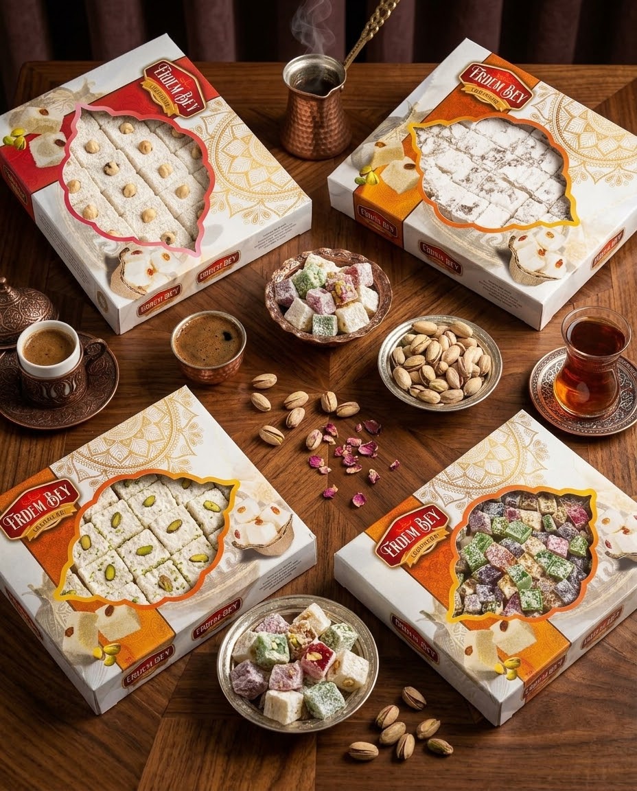 Erdem Bey Lokumları 600g Hediyelik Modeller Masada Sunumu
